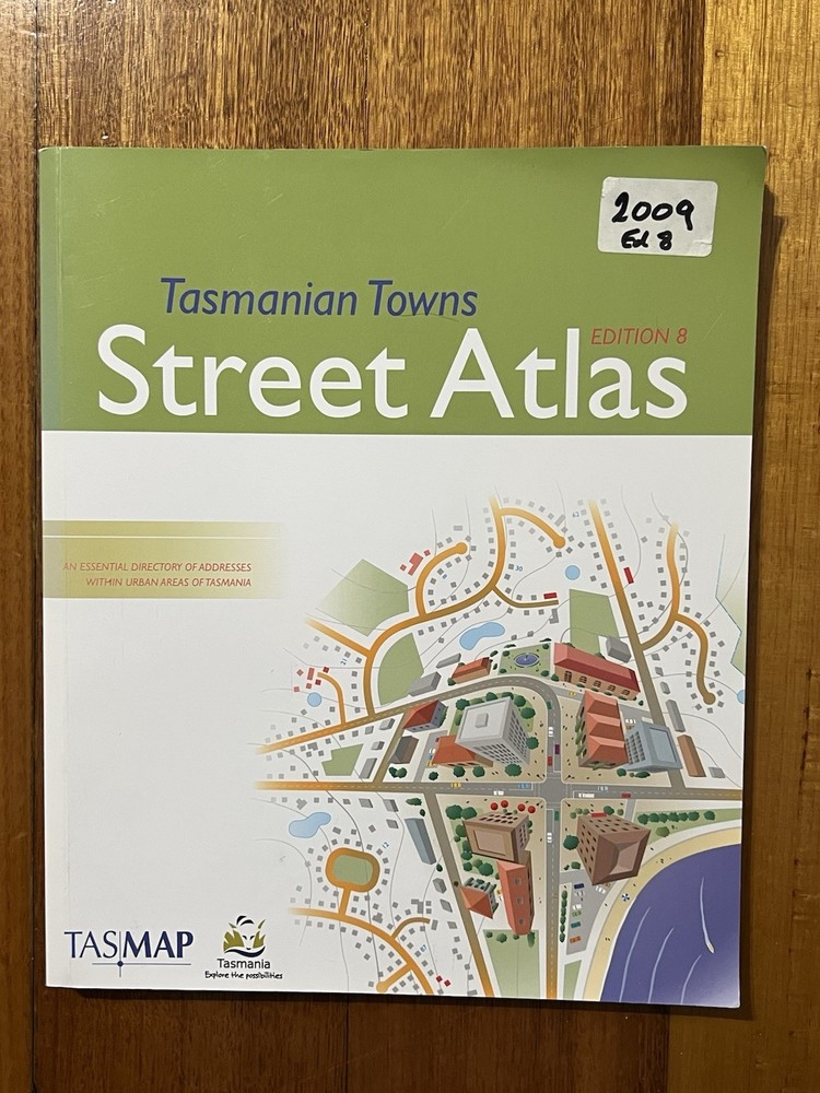 Tasmanian Towns Street Atlas Map Guide TAS MAP Trade Paperback Edition 8
