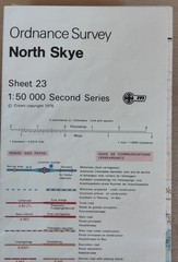 OS 1:50,000 Second Series 1976 Map 23 North Skye