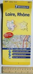 2012 Michelin Local France Map No. 327 Loire, Rhône, edition 10