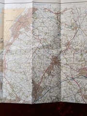 Vintage 1980s Ordnance Survey Landranger 108 Liverpool Southport Wigan Map Fold