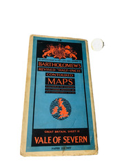 Map Vale of Severn Bartholomew Vintage ra