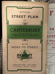 Vintage Canterbury Street Plan with Index