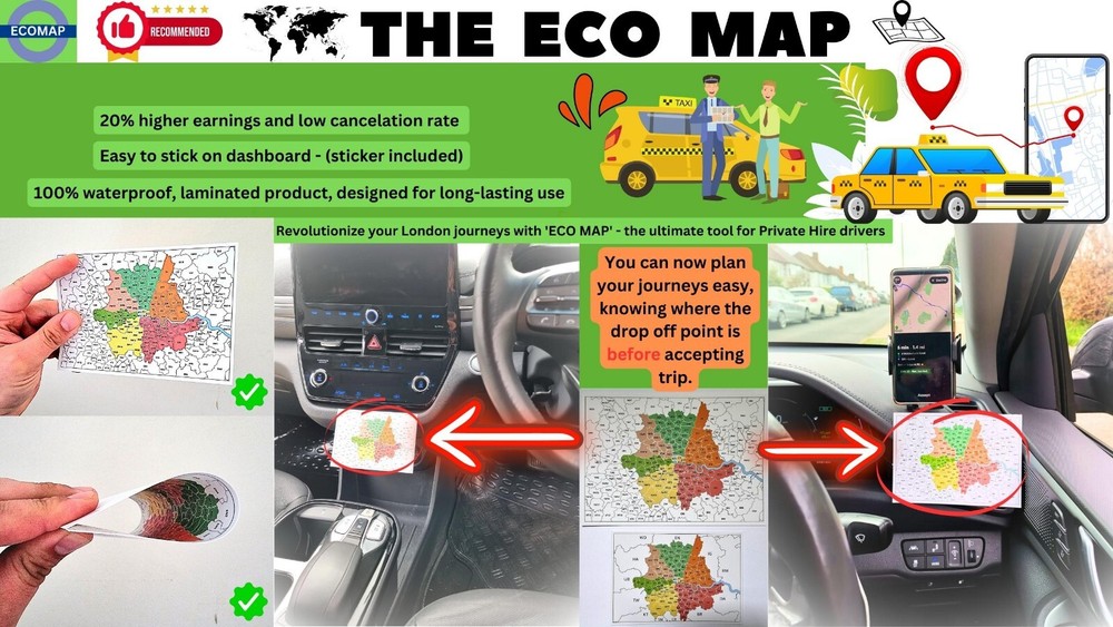 ✅ ECOMAP – Postcode Map For London PCO Drivers – The Airport Specialist 2023