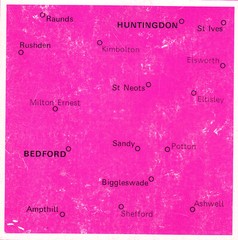 ORDNANCE SURVEY LANDRANGER MAP: BEDFORD & HUNTINGDON (laminated)