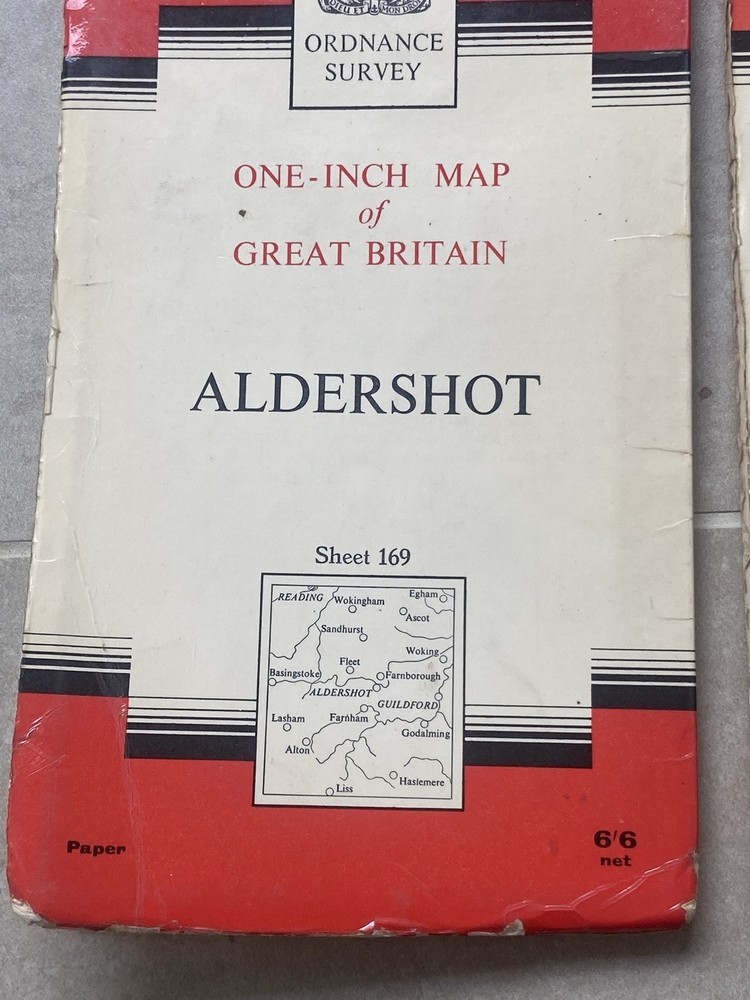 Ordnance Survey One-Inch Map of Great Britain – 7th Series … ALDERSHOT 169
