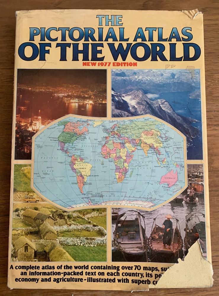 The Pictorial Atlas Of The World, 1977 Edition, Oversize HBDJ Philip/ Salamander