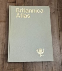 Britannica Atlas 1768 Large Sized Book Coffee Table World Map Collection 1974