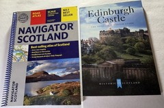 Scotland Travel Bundle Road Atlas + Edinburgh Castle Guide Map Book Set