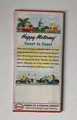 Old Vintage 1960s ESSO Travel Road Map New Jersey