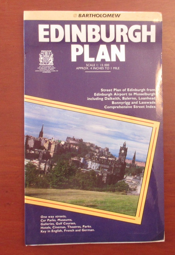 BARTHOLOMEW’S Edinburgh City Plan; Sheet Map and Surrounding Area