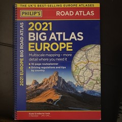 Philip’s Spiral Bound 2021 Big Atlas Europe Road Atlas 1:750000