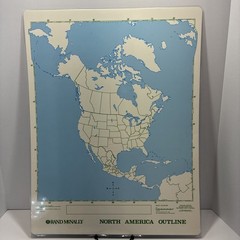 17″ x 22″ Rand McNally Markable Map of North America Two-Sided Pre-owned
