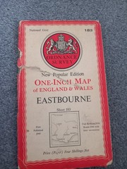 Vintage Ordnance Survey One Inch Map, of Eastbourne. no. 183 1946 vintage paper