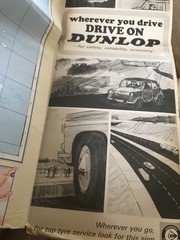 1960s Dunlop Map 3 Wales and West Midlands vintage