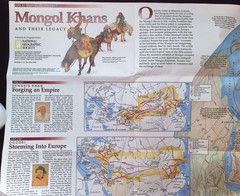 Great People of the Past : The Mongols, National Geographic, 1996 Map & Poster