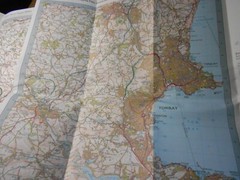 Past and Present Torbay & Newton Abbot folding map covering four time periods