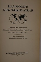HAMMOND WORLD ATLAS 1937 VERY RARE DOUBLEDAY, DORAN