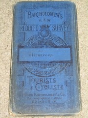 Antique 1904-1920 Bartholomews Reduced Survey Map 23 Hereford – cloth