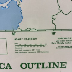 17″ x 22″ Rand McNally Markable Map of North America Two-Sided Pre-owned