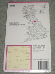 OS Ordnance Survey Landranger Map Sheet 91 Appleby in Westmorland – 1982