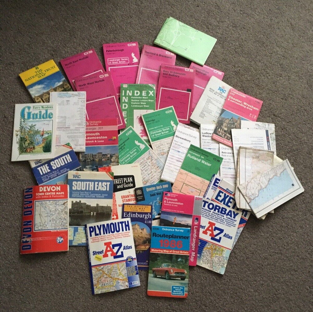 Vintage Map Bundle Collection Mixed Publishers Various Authors Job Lot