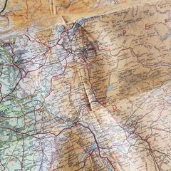 Peak District Bartholomew Ordinance Survey Map Hiking 1970s vintage British