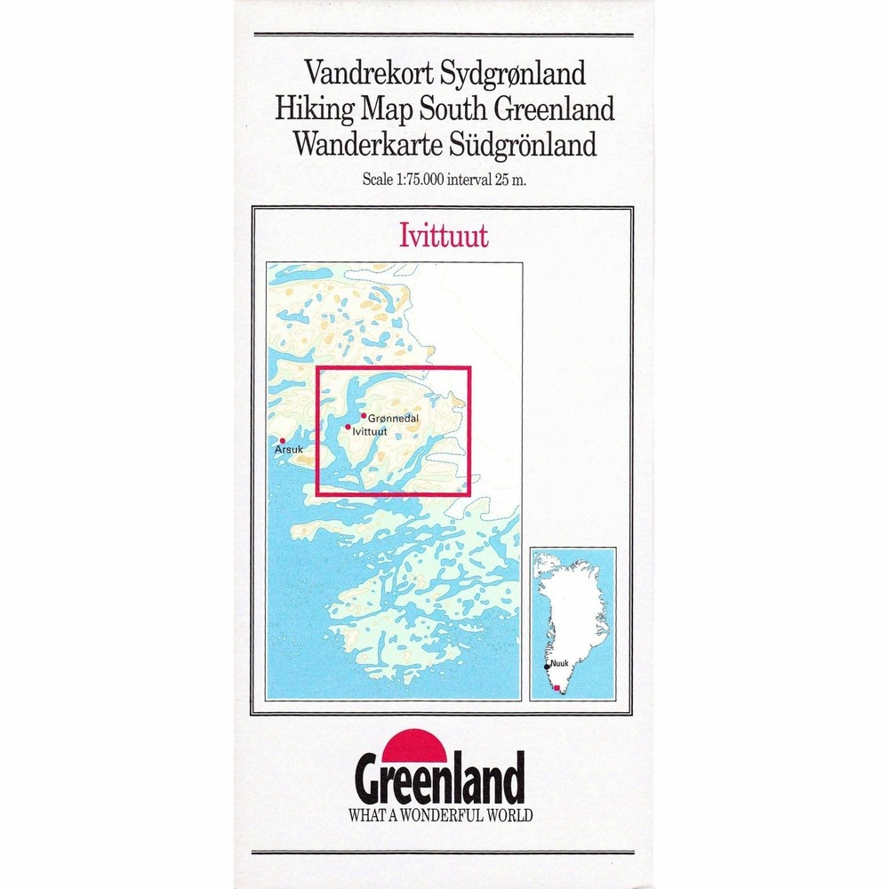 South Greenland Ivittuut Map 04 Hiking Trekking Toporaphic 1:75,000