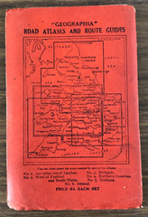 Vintage 1960s road map, 50 miles about Birmingham, Geographia, cloth backed