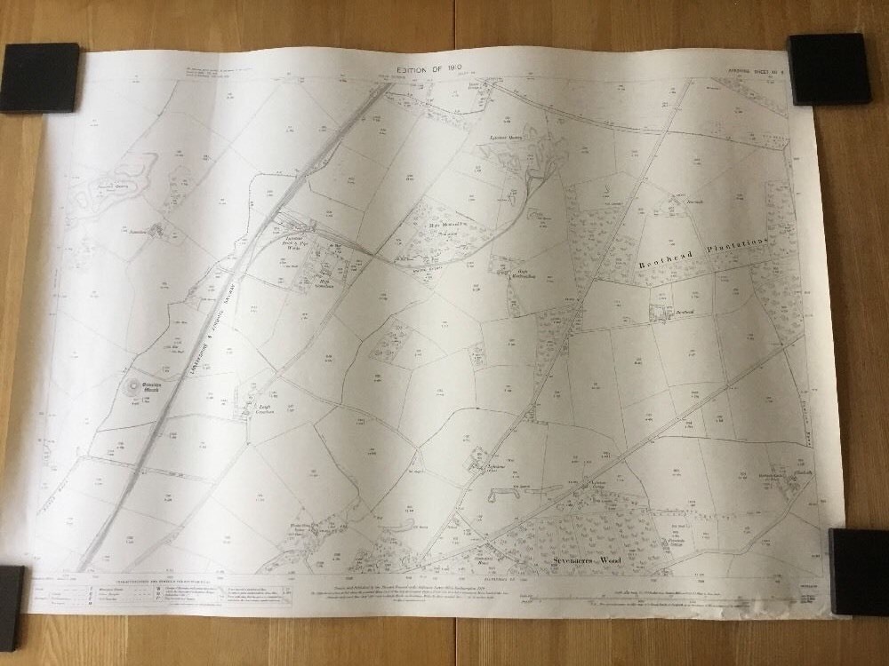 1910 Ordnance Survey 25 Inch To 1 Mile Sheet Map Of Lylestone, Ayrshire