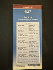AAA Members Citimap Of Austin Texas Including Georgetown And Round Rock.