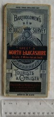 Vintage: Bartholomew’s Reduced Survey Tourists & Cyclists map North Lancashire