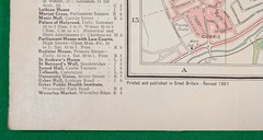 Bartholomew’s Pocket Plan of Edinburgh – 1961 – Cloth Folding Map