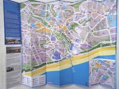 Bournemouth Street Map & Guide. Pocket-sized. Fold-out 60x42cm. 2018.Attractions