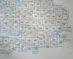 SUSSEX KENT SURREY HAMPSHIRE LANDRANGER OS ORDNANCE SURVEY MAPS JOB LOT BUNDLE