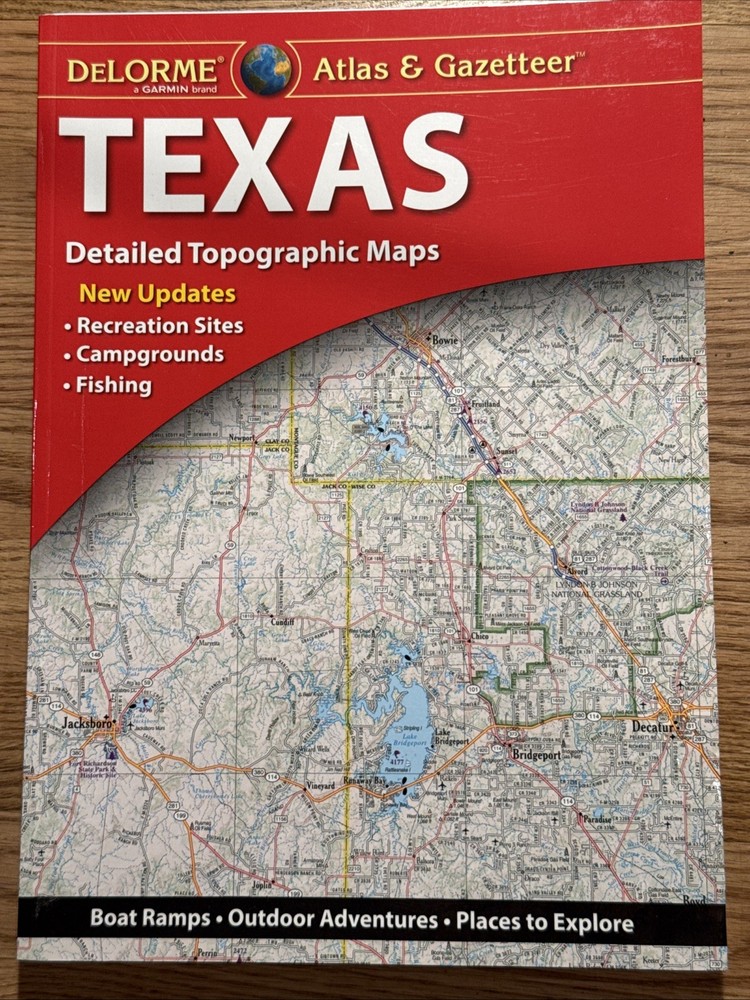 DeLorme Texas Atlas & Gazetteer Topographic Maps Back Roads 2021 9th Edition