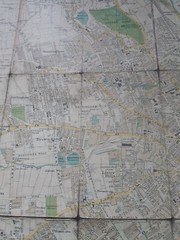 2 VINTAGE TOWN PLANS BRADFORD GEOGRAPHIA & BACON both fragile