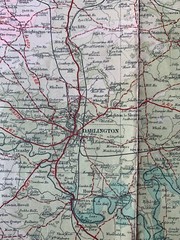 Bartholomew’s Tourists & Cyclists cloth Map. Sheet 4 Teesdale.