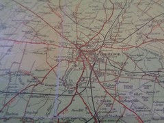 Bartholomew’s Cloth Contoured Maps 1930 -50s Half Inch Map Cambridge no 20