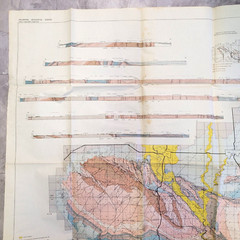 1954 Arbuckle Mountains OK Geologic Color Map Anticline Murray Pontotoc Johnston