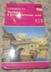 OS Ordnance Survey Landranger Map Sheet 202 Torbay & South Dartmoor area – 1985