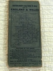 Bartholomew’s New Reduced Survey Tourists & Cyclists map1913 Sheet 22-Carmarthen