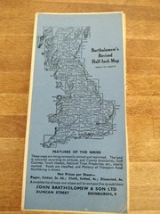 Vintage Bartholomews Revised Half Inch Contoured Maps New Forest Sheet 5 Cloth.