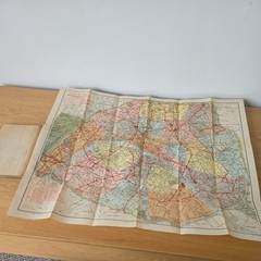 Antique Plan de Paris par Arrondissement, Guilmin, Guide Book Maps Complete