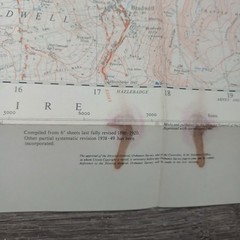 2x Vintage Ordnance Survey 2.5 Inch Maps Sheet SK 17 Tideswell SK 18 Castleton