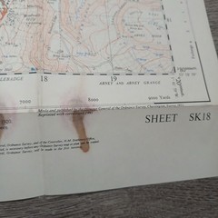 2x Vintage Ordnance Survey 2.5 Inch Maps Sheet SK 17 Tideswell SK 18 Castleton