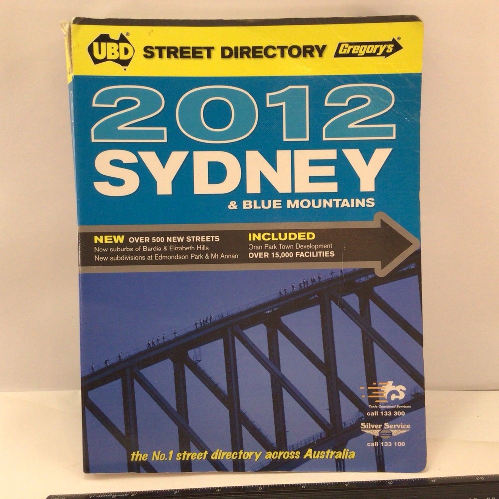 Sydney UBD 47th Edition 2012 Maps Street Directory Paperback Book Gregorys