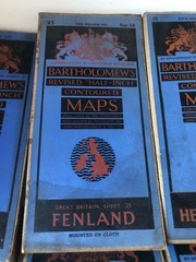 8xBartholomew Half Inch Maps Job Lot GB Cambridge Kent Surrey Ayrshire +