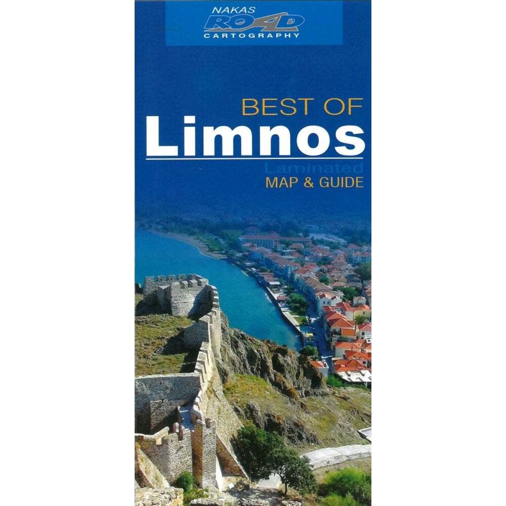 Greece 1:75k Limnos Water-Resistant ‘best of’ tourist map with information guide