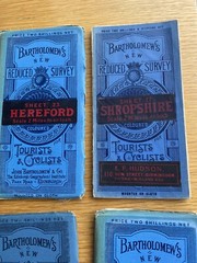 Bartholomew New Reduced Survey Cloth Maps c1900 2 mile to 1″ Priced Individually