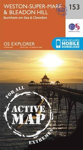 Weston-Super-Mare and Bleadon Hill (Map) OS Explorer Active Map